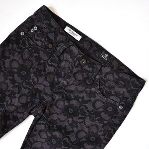 AG Adriano Goldschmied The Legging Super Skinny Velvet Lace